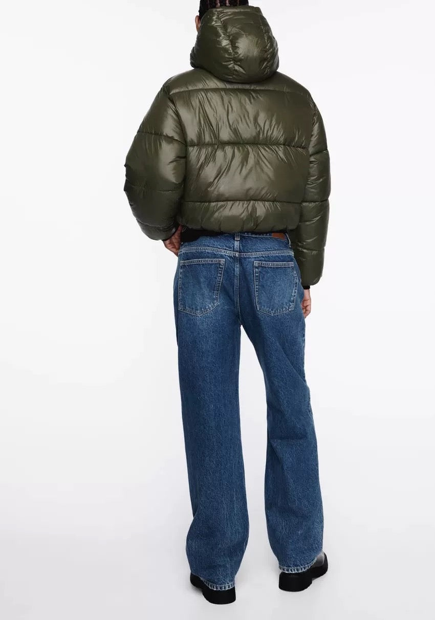 Shiny Crop Puffer Jacket