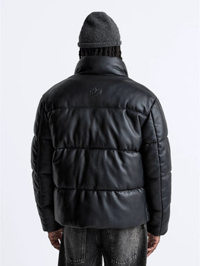 Leather Puffer Jacket
